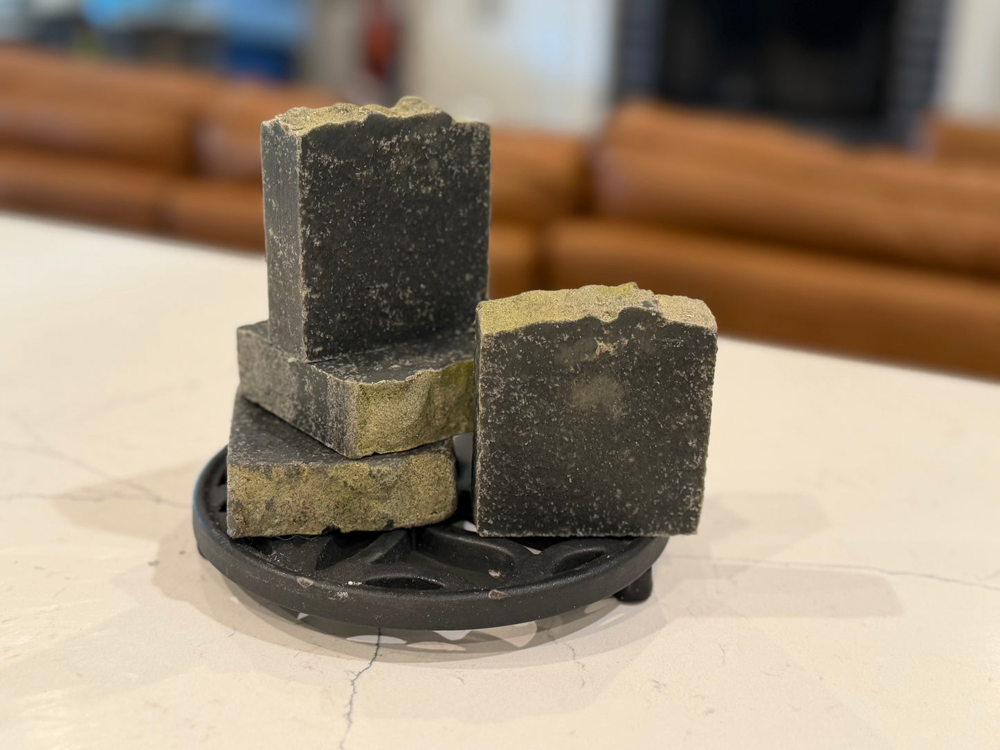 Christmas Coal Luxury Handmade Soap with activated charcoal