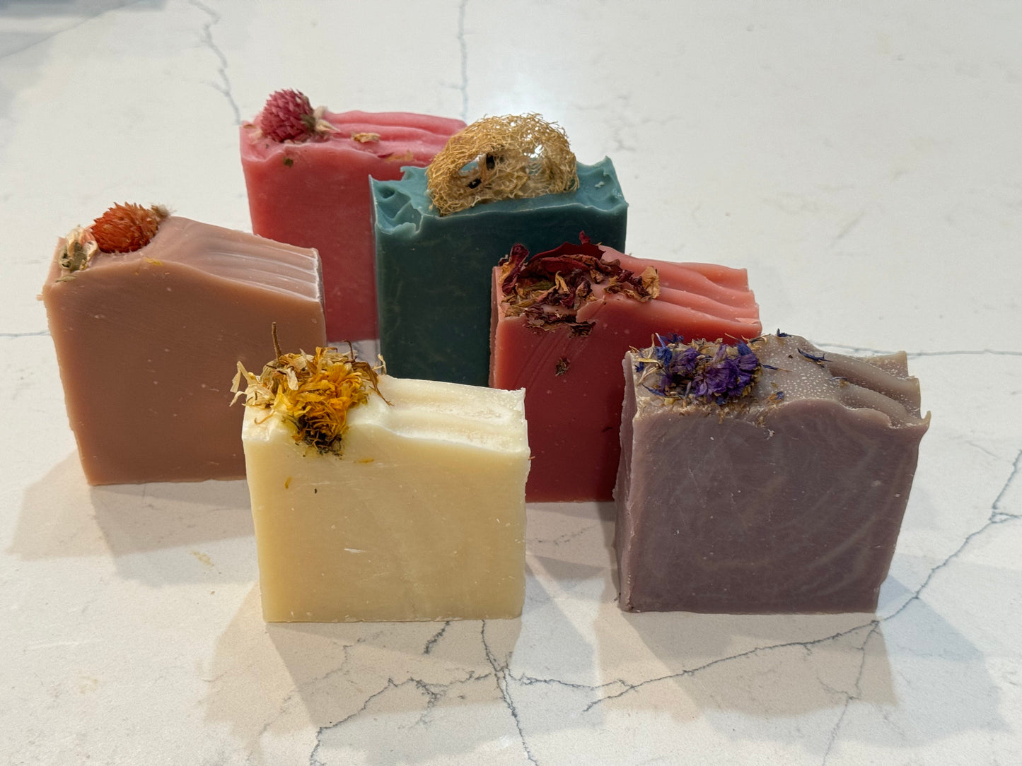 Botanical Collection Gift Set of Goats Milk Luxury Handmade Soap with Botanicals
