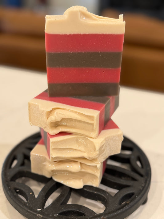 Peppermint Hot Cocoa Luxury Handmade Soap with Coconut Milk