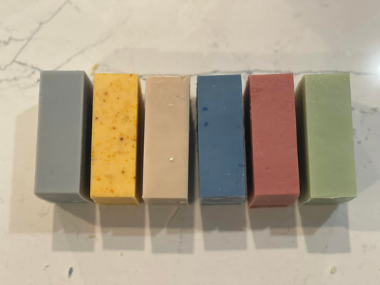 Set of 6 100% Grass Fed Tallow Simple Handmade Soap Collection