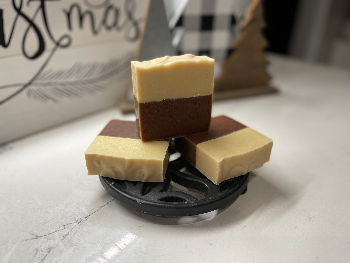 Coffee and Cream Luxury Handmade Soap with real coffee and coconut milk